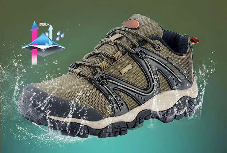 Water repellency: on a treated upper the water beads and rolls off instead of soaking in